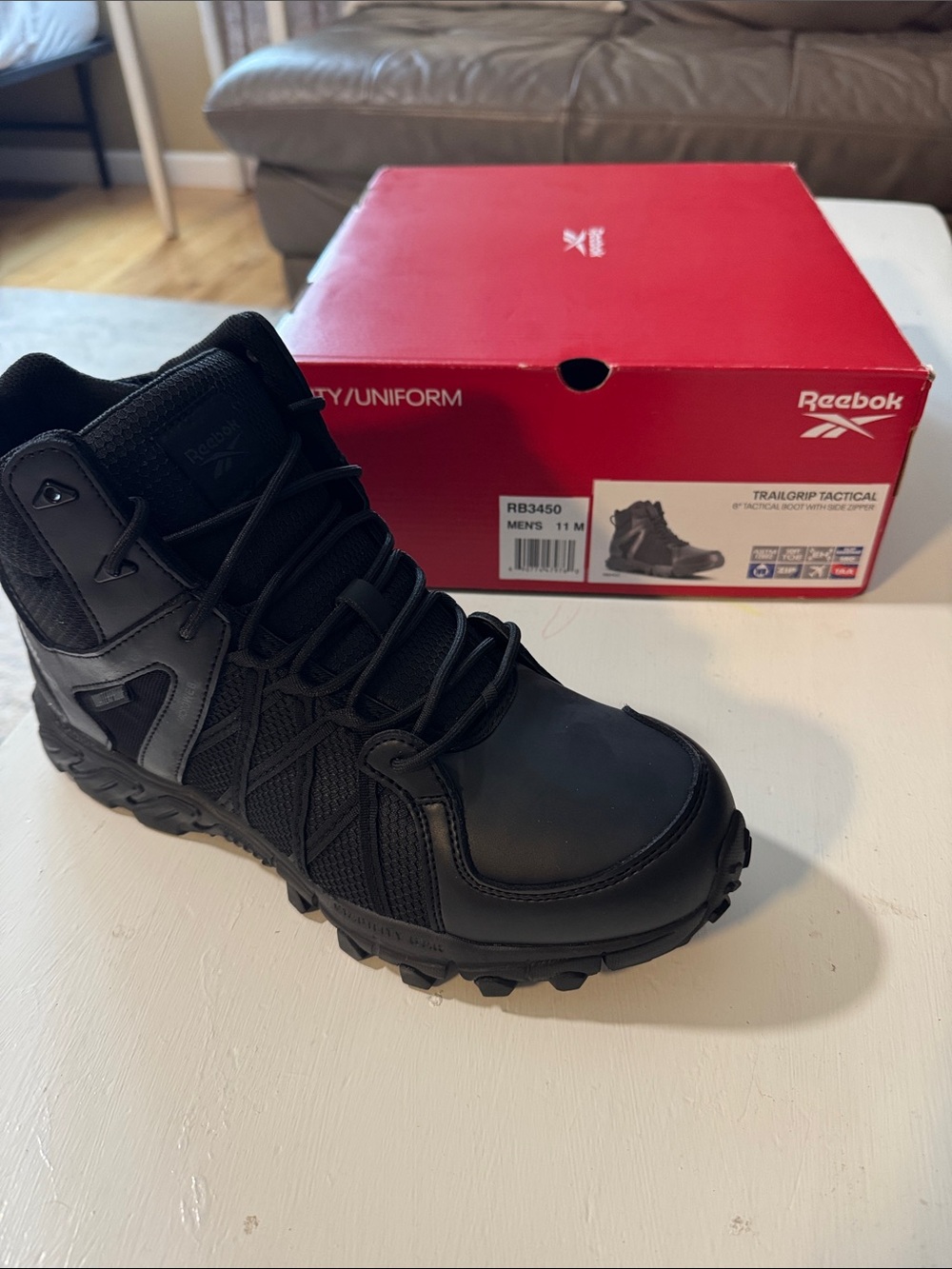 Reebok Men's Black Trailgrip Tactical Boot